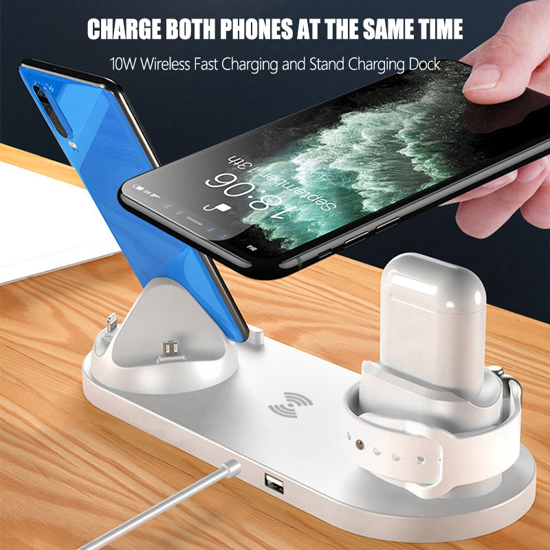 7-in-1 Ladestation Schnelle Kabellose Ladegerät | Schnellladestation, Watch, AirPods, Smartphones, Apple iPhone, Samsung, iOS & Android Schnellladegerät Charging Station