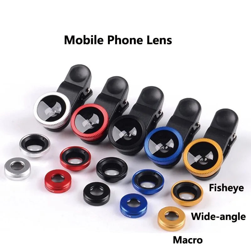 Professional 3-in-1 Fisheye Phone Lens: 0.67X Wide-Angle & Macro, Clip-On Camera Kit for Smartphones, Apple iPhone, Samsung, iOS &amp; Android | Compatible with Apple iPhone 15/14/13/12/11 Pro Max Plus Mini, Samsung & Android | Limited Edition