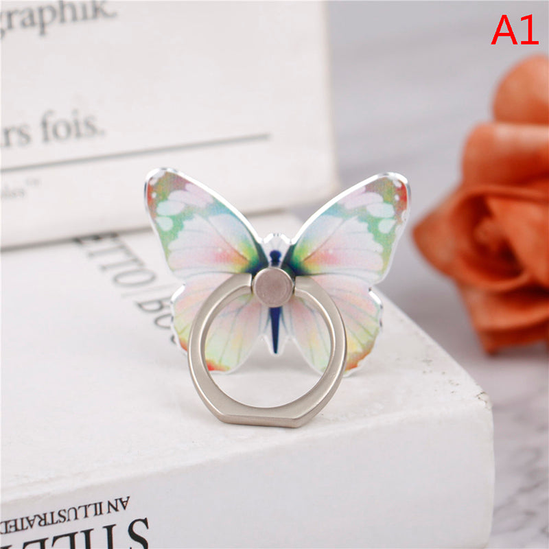 Premium Phone Stand Ring Buckle, Butterfly Cartoon, Cute & Creative: MagSafe Compatible for Smartphones, Apple iPhone, Samsung, iOS & Android | Wholesale Ring Buckle Phone Stands