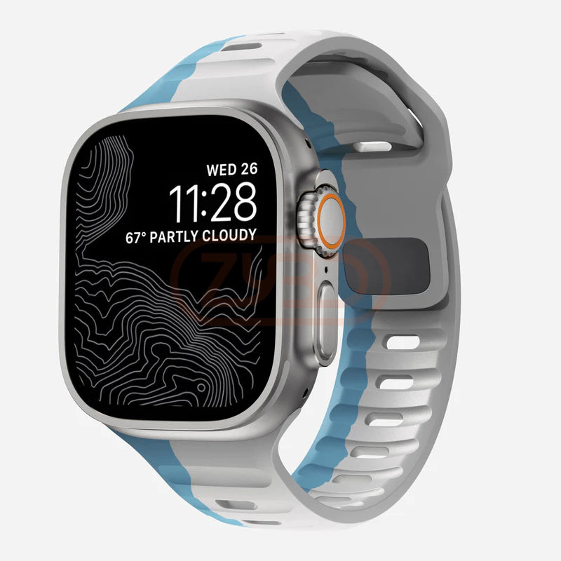 Premium Weiches Silikonarmband für Apple Watch 10/9/8/7/6/5/4/3/2/1 & Ultra 2/1, SE: 2024, 2023, 2022, 2021, 2020, 2019, 2018, 2017, 2016 | Elegant, Langlebig & Perfektes Sportarmband für jede Größe (49mm-38mm)