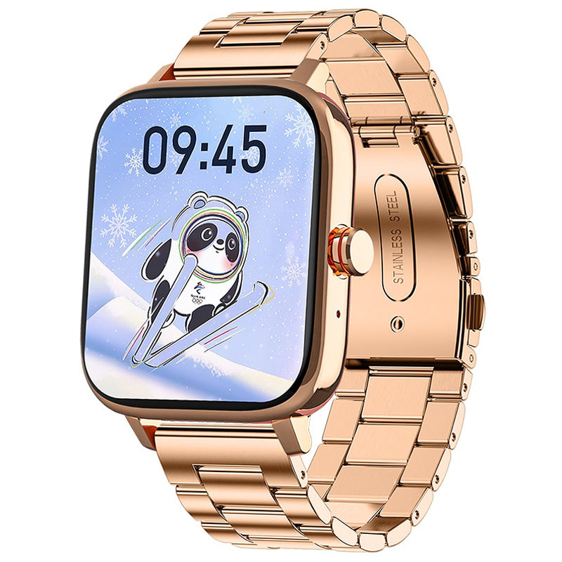 Luxuriöse Lige Smartwatch für Männer und Frauen | Benutzerdefiniertes Zifferblatt, Android iOS, Wasserdicht, Bluetooth Uhr, Full-Touch-Armbanduhr