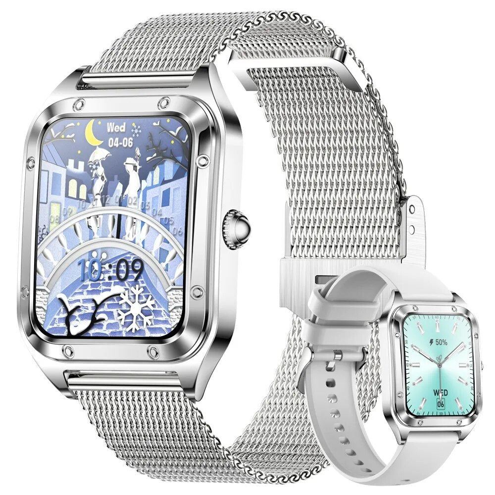 Luxus Mode Smartwatch für Damen | Bluetooth-Anruf, Blutdruckmessung, Multifunktions-Sportarmband, wasserdicht | Limitierte Auflage - Phone Heaven Zone