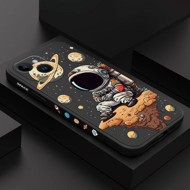 Hochwertige niedliche Saturn- & Astronauten-Design iPhone-Hülle