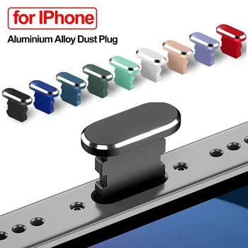 Premium Metall-Staubschutz für iPhone 15/14/13/12 Pro/Max/Plus/Mini | Ladeanschluss-Schutz, kompatibel mit iPhone & iPad Lightning-Anschluss, Apple iOS - Phone Heaven Zone