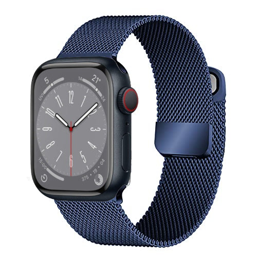 Milanese Loop Armband für Apple Watch Ultra 9 8 7 6 5 4 SE, 45mm 49mm 44mm 41mm 40mm | Premium Metall Magnetisches Armband, Doppelprofil für iWatch 3 42mm - Phone Heaven Zone