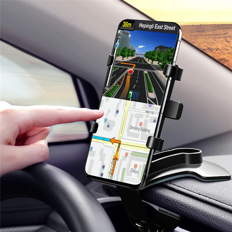 Premium 3-in-1 Adjustable Car Phone Holder for Apple iPhone | Dashboard, Rearview Mirror & Sun Visor Mount - Lightweight & Universal for 3-7 inch Phones