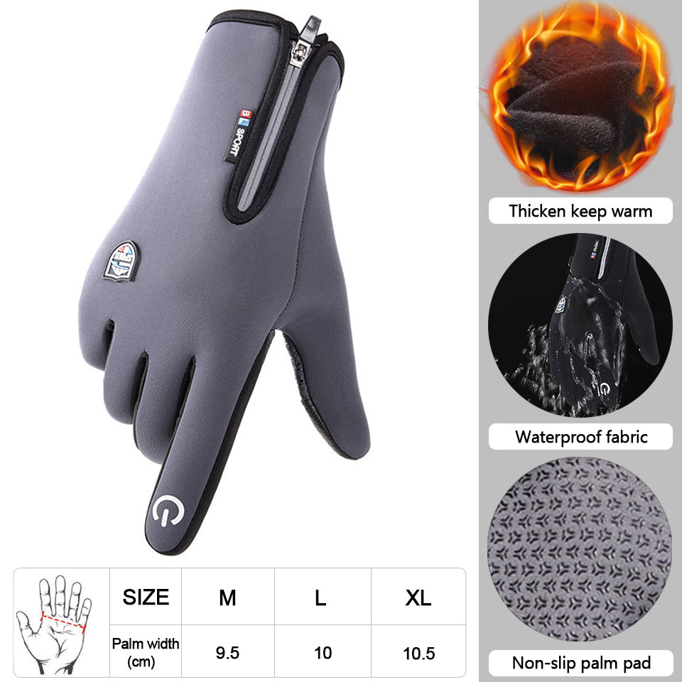 Premium Touchscreen-Warme Handschuhe: Outdoor, Radfahren, Motorrad, Sport, Fitness - Wasserdicht, Winddicht, Rutschfest - Winter Ski-Handschuhe Smartphone, Laptop, Tablet, PC, Apple iPhone, iPad, MacBook, iOS, Android, Samsung