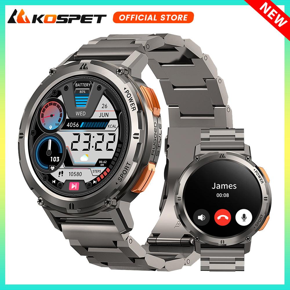 Premium Luxus 1.39" Bluetooth Anruf Smartwatch Männer Sport Fitness Uhren | IP68 Wasserdichte Smartwatch für Xiaomi Android iOS K52 - Smartwatch, Sport, Fitness, wasserdicht