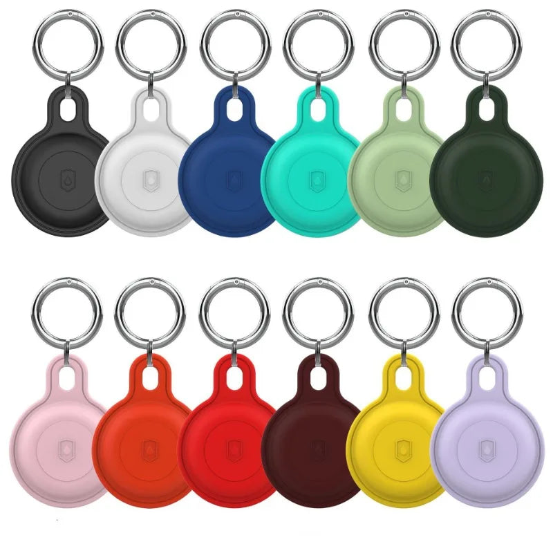 High-Quality Retro Leather Key Ring for Apple AirTag | Anti-Drop Case, Protective Cover & Tracker Locator - Apple Accessory