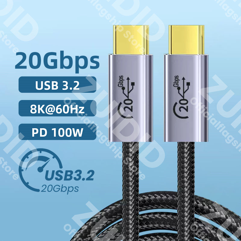 Premium Essager USB Typ C zu USB C Kabel 100W/5A PD Schnelllade-Ladegerät Draht für Smartphones, Apple iPhone, Samsung, iOS & Android MacBook Xiaomi 2M Typ-C USBC Kabel