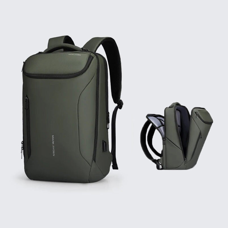 Premium Business-Rucksack für Männer: Wasserdichter Laptop-Rucksack mit USB-Aufladung, 17-Zoll-Laptopfach, ideal