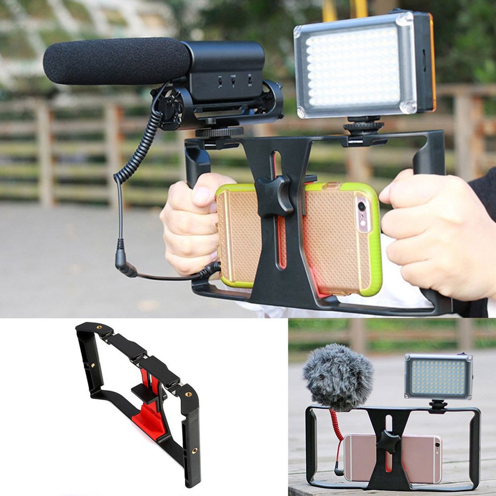 Kamera-Käfig Stabilisator für Smartphones, Apple iPhone, Samsung, iOS & Android  Filmproduktion Rig & Handgriff Halterung | Premium Video Camera Cage für Apple iPhone und Android