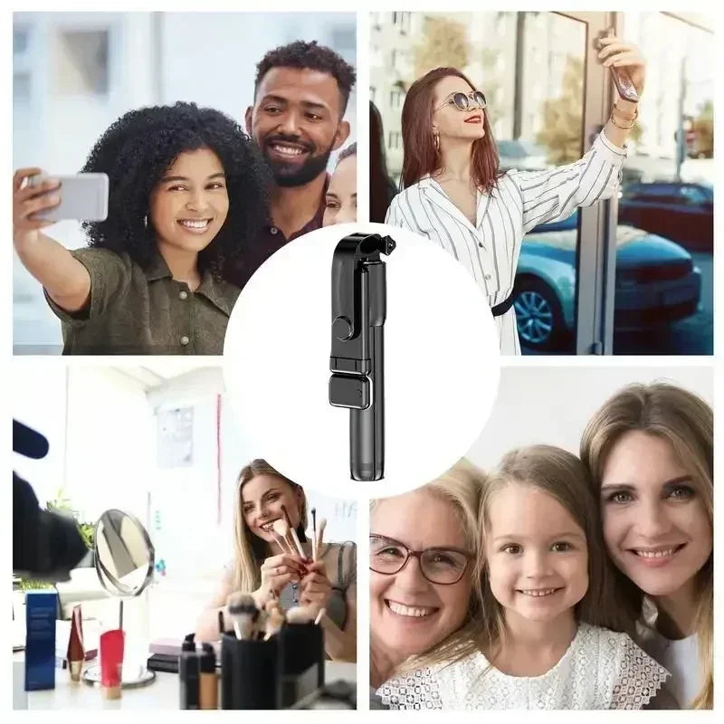 Premium Kabelloser Selfie-Stick & Stativ-Stand: Für Apple iPhone 16/15/14/13/12/11 Pro Max/Plus/Mini, Android, Samsung, GoPro | Kameras, Smartphones, Apple iPhone, Samsung, iOS & Android - Stabiles Live-Shooting | Limitierte Auflage