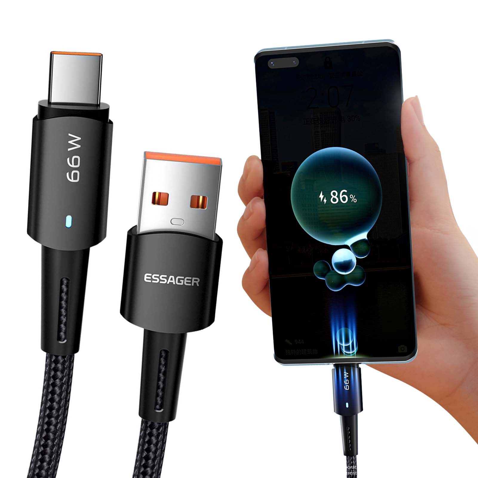 Premium USB-C Kabel für Smartphones, Apple iPhone, Samsung, iOS & Android - Hochwertiges 20W Schnellladekabel, Typ C zu Lightning Datenkabel für iPad und MacBook