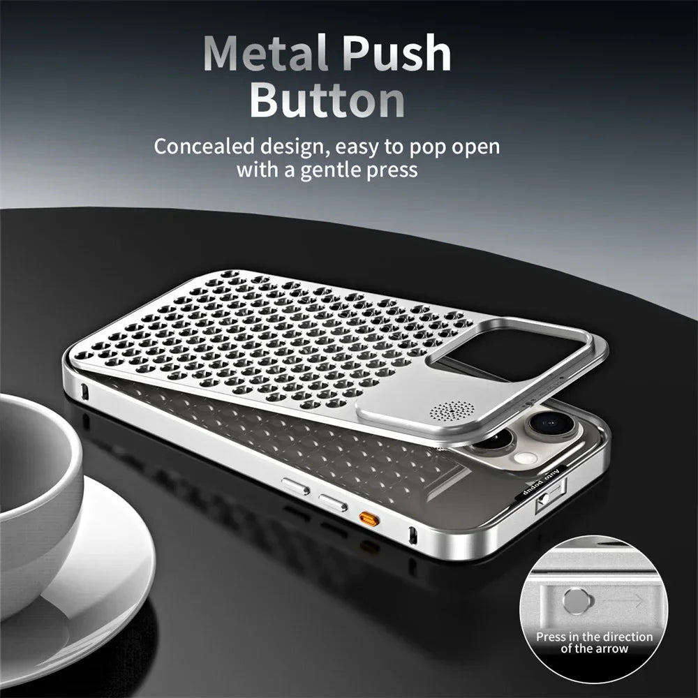 Premium Aluminium Apple iPhone Hülle | Luxus Case Metall Cover Stoßfest, Handyschutzhülle MagSafe 12/13/14/15 Pro Max Plus