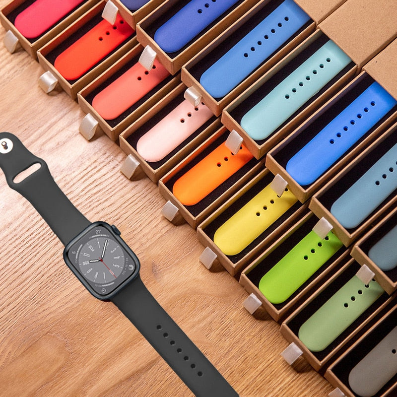 Silikon-Loop-Band Apple Watch Premium Handgelenkriemen | Colorful Pride Edition Armbandriemen | Bequem, Stilvoll. 