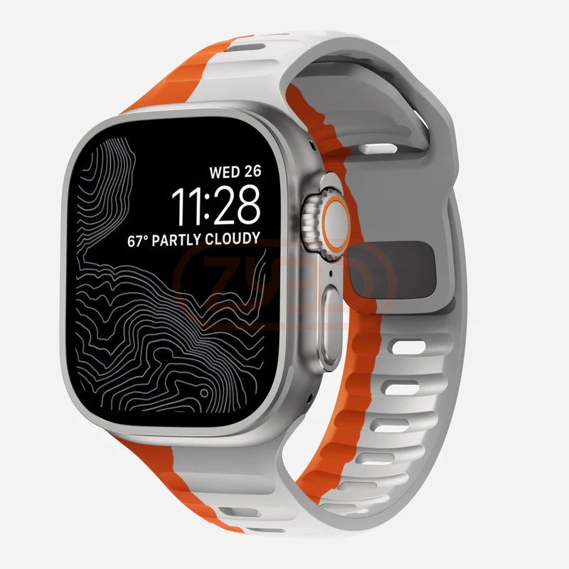 Premium Weiches Silikonarmband für Apple Watch 10/9/8/7/6/5/4/3/2/1 & Ultra 2/1, SE: 2024, 2023, 2022, 2021, 2020, 2019, 2018, 2017, 2016 | Elegant, Langlebig & Perfektes Sportarmband für jede Größe (49mm-38mm)