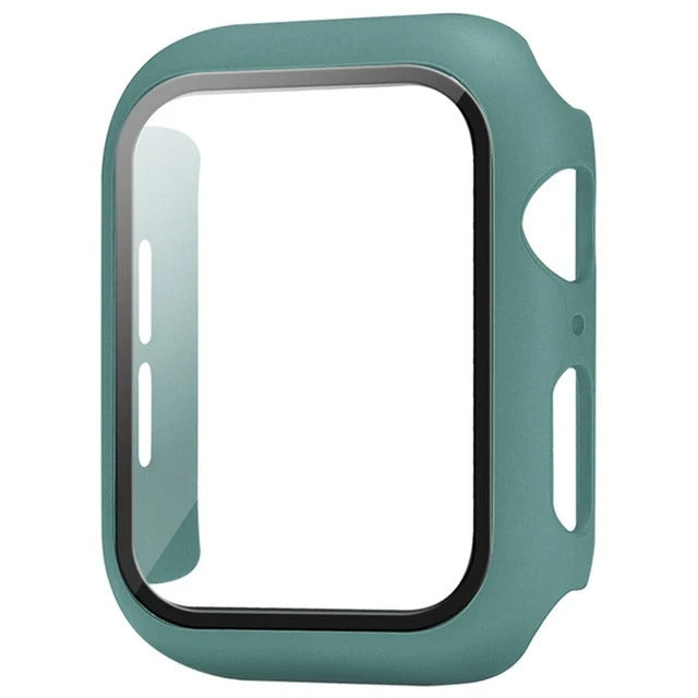 Hochwertige Glasabdeckung-Hülle & Case für Apple Watch Serie 10/9/8/7/6/5/4/3/2/1 & Ultra 2/1, SE: 2024, 2023, 2022, 2021, 2020, 2019, 2018, 2017, 2016 44mm, 40mm, 41mm, 45mm, 42mm, 38mm | Cover Displayschutzfolie Zubehör