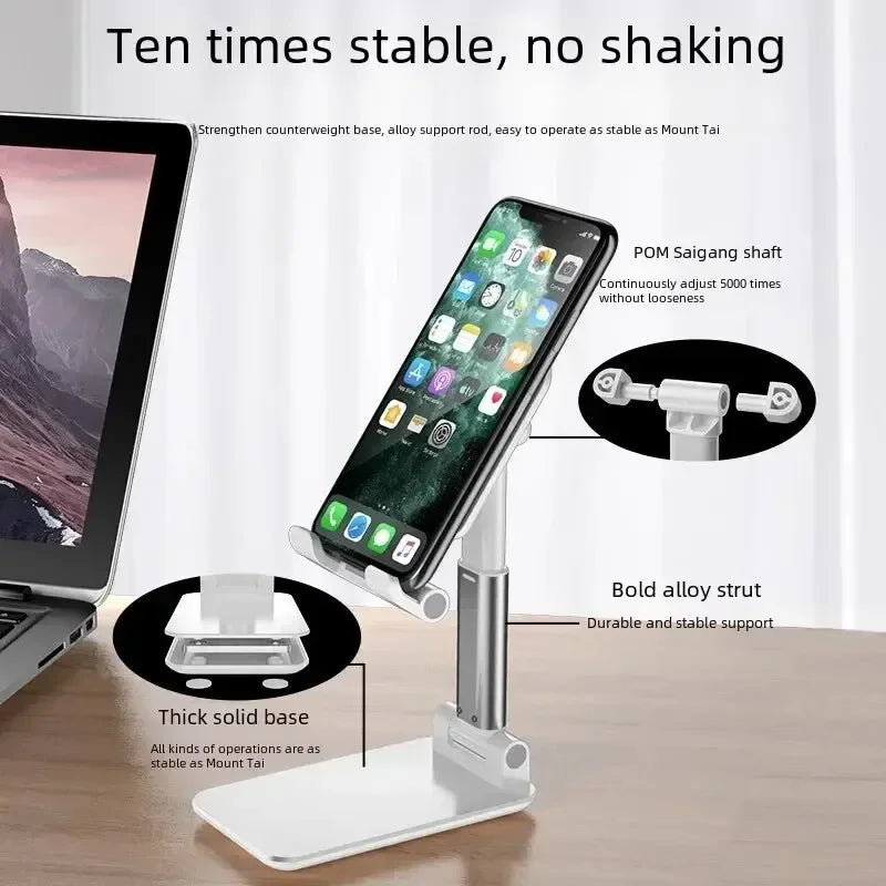 High-Quality Universal Stand: Tablet & Phone Holder for Apple iPad Pro 11, 10th, 10.2, 7th-9th Gen, Xiaomi, Smartphones, Apple iPhone, Samsung, iOS & Android