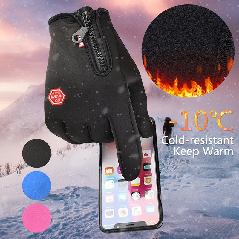 Premium Touchscreen-Warme Handschuhe: Outdoor, Radfahren, Motorrad, Sport, Fitness - Wasserdicht, Winddicht, Rutschfest - Winter Ski-Handschuhe Smartphone, Laptop, Tablet, PC, Apple iPhone, iPad, MacBook, iOS, Android, Samsung