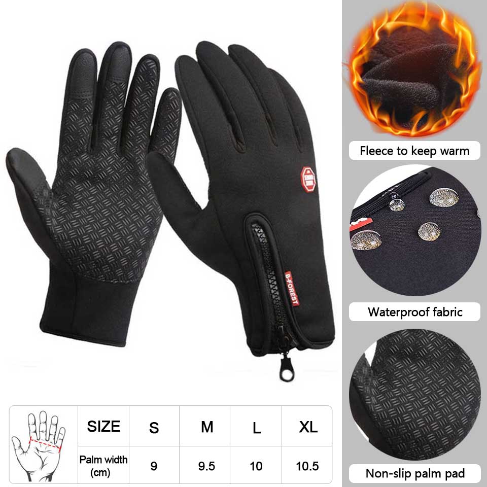 Premium Touchscreen Winterhandschuhe für Männer & Frauen: Touchscreen-kompatibel, Wasserdicht, für Smartphone, Laptop, Tablet, PC, Apple iPhone, iPad, MacBook, iOS, Android, Samsung Motorrad, Fahrrad, Outdoor-Sport & Ski, Warm mit Samtfutter