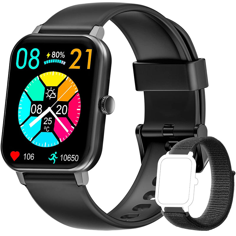 Premium Bluetooth Smartwatch 2024 für Männer und Frauen | 1.69" Voll Touch Display, Anruf, Fitness Tracker, IP67 Wasserdicht Uhr | Limitierte Auflage