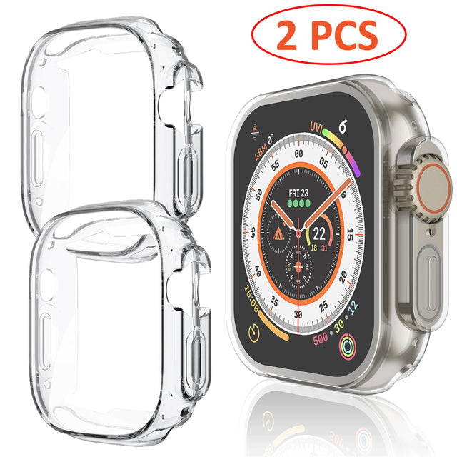 Premium Smart Devil 2er-Set Vollkleber-Softfilm für Apple iWatch 10/9/8/7/6/5/4/3/2/1 & Ultra 2/1, SE: 2024, 2023, 2022, 2021, 2020, 2019, 2018, 2017, 2016, 41mm/45mm, 44mm/40mm | HD-Displayschutz, Einfache Installation