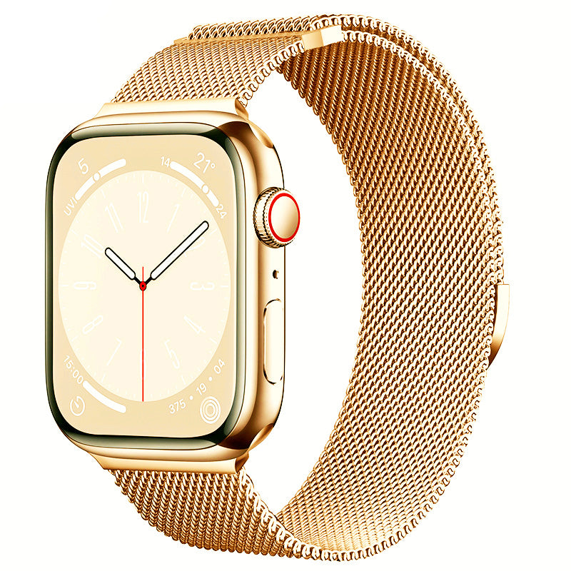 Milanese Loop Armband für Apple Watch Ultra 9 8 7 6 5 4 SE, 45mm 49mm 44mm 41mm 40mm | Premium Metall Magnetisches Armband, Doppelprofil für iWatch 3 42mm - Phone Heaven Zone