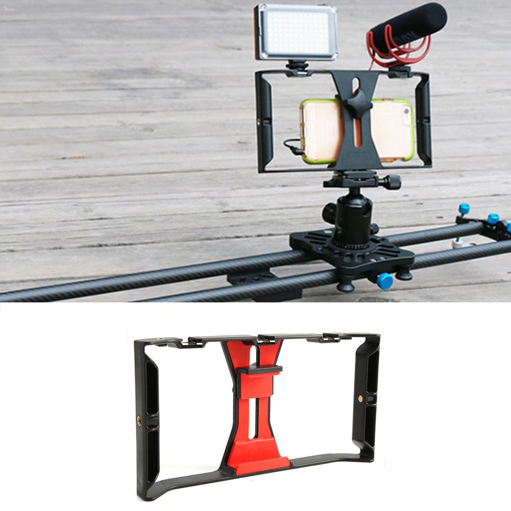 Kamera-Käfig Stabilisator für Smartphones, Apple iPhone, Samsung, iOS & Android  Filmproduktion Rig & Handgriff Halterung | Premium Video Camera Cage für Apple iPhone und Android