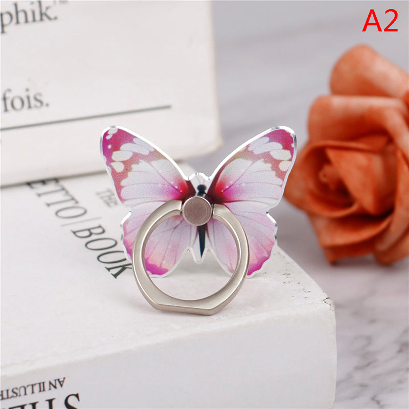 Premium Phone Stand Ring Buckle, Butterfly Cartoon, Cute & Creative: MagSafe Compatible for Smartphones, Apple iPhone, Samsung, iOS & Android | Wholesale Ring Buckle Phone Stands