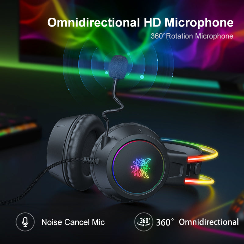 Premium Professional Gaming-Headset/Kopfhörer: Voll-RGB für PC & Laptop, Ideal für Gamer, RGB-Beleuchtung, Limitierte Auflage