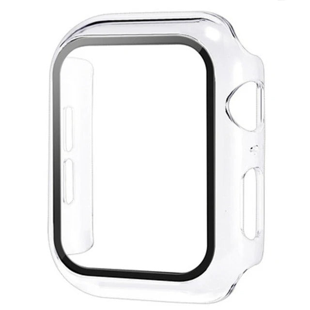 Hochwertige Glasabdeckung-Hülle & Case für Apple Watch Serie 10/9/8/7/6/5/4/3/2/1 & Ultra 2/1, SE: 2024, 2023, 2022, 2021, 2020, 2019, 2018, 2017, 2016 44mm, 40mm, 41mm, 45mm, 42mm, 38mm | Cover Displayschutzfolie Zubehör