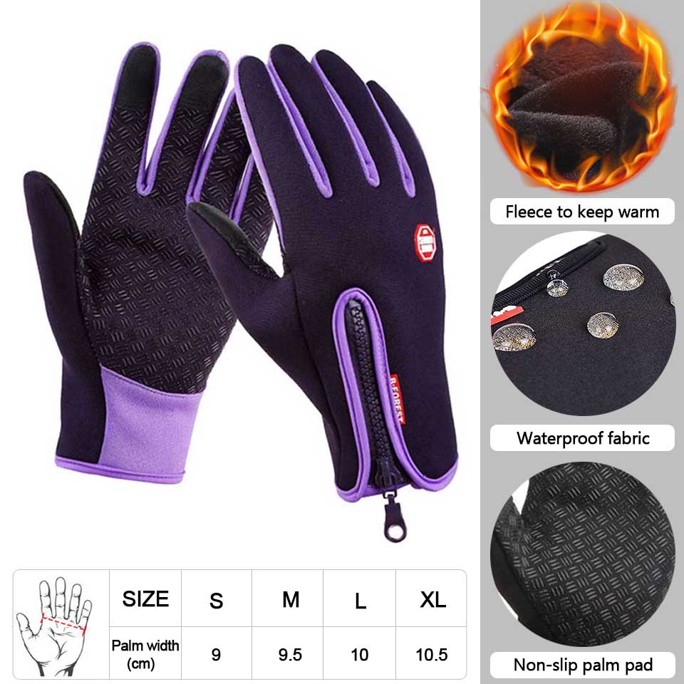 Premium Touchscreen-Warme Handschuhe: Outdoor, Radfahren, Motorrad, Sport, Fitness - Wasserdicht, Winddicht, Rutschfest - Winter Ski-Handschuhe Smartphone, Laptop, Tablet, PC, Apple iPhone, iPad, MacBook, iOS, Android, Samsung