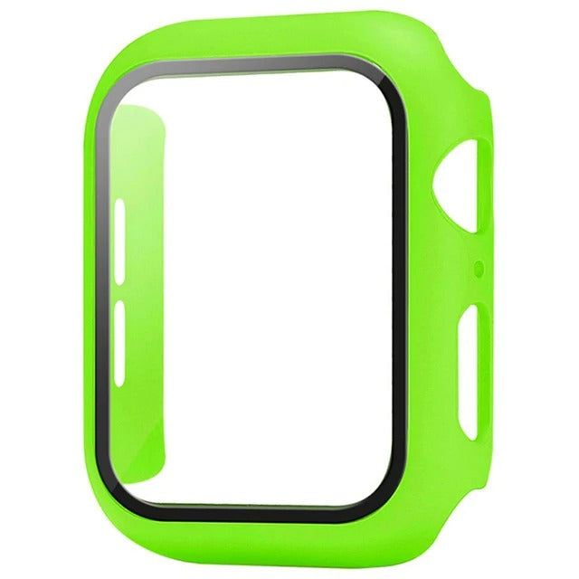 Hochwertige Glasabdeckung-Hülle & Case für Apple Watch Serie 10/9/8/7/6/5/4/3/2/1 & Ultra 2/1, SE: 2024, 2023, 2022, 2021, 2020, 2019, 2018, 2017, 2016 44mm, 40mm, 41mm, 45mm, 42mm, 38mm | Cover Displayschutzfolie Zubehör