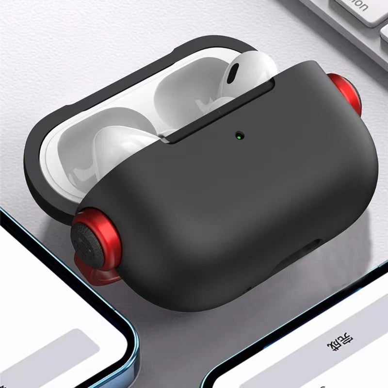 Premium Hülle für AirPods Pro 4/3/2/1 and Pro Series 2024/2022/2021/2019/2016 mit Lanyard-Verschluss Cover - Kreative Kopfhörerhalterung & Abdeckung für Apple AirPods