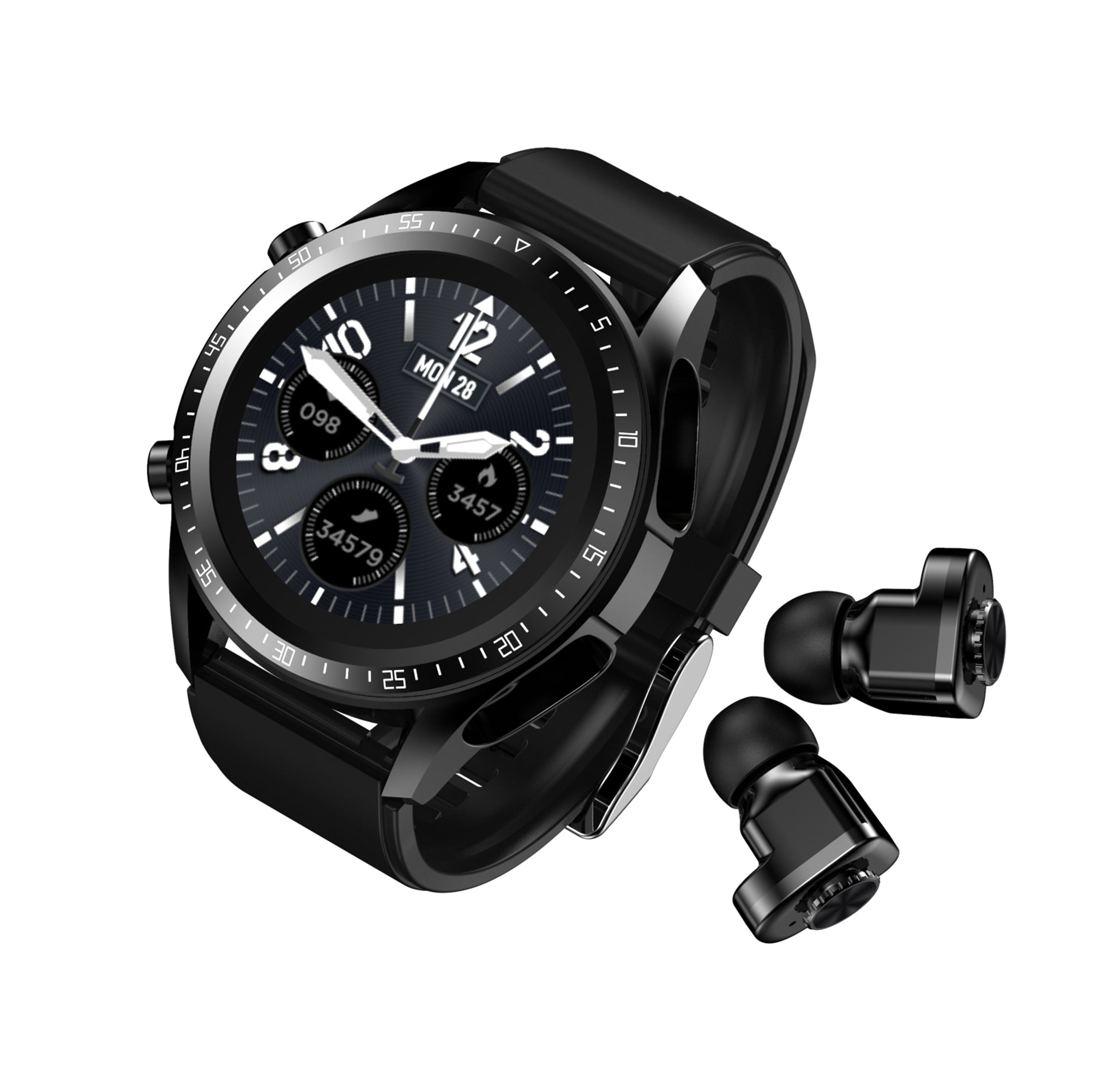 Premium Neue Smartwatch 400mAh Outdoor mit Kompass, Positionsbestimmung | NFC-Zugangskontrolle, IP68 Wasserdicht, Fitness und Gesundheit Smartwatch für Herren