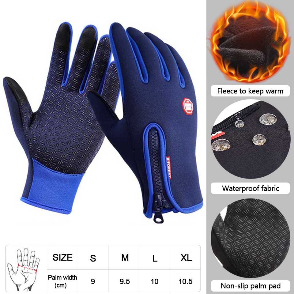 Premium Touchscreen Winterhandschuhe für Männer & Frauen: Touchscreen-kompatibel, Wasserdicht, für Smartphone, Laptop, Tablet, PC, Apple iPhone, iPad, MacBook, iOS, Android, Samsung Motorrad, Fahrrad, Outdoor-Sport & Ski, Warm mit Samtfutter