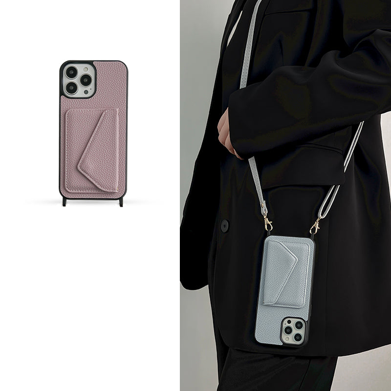 Hochwertige Crossbody-Brieftaschen-Ledertasche mit Kartenhalter und Portemonnaie-Funktion | Apple iPhone-Hülle mit Umhängeband und Geldbörsenfunktion - Phone Heaven Zone