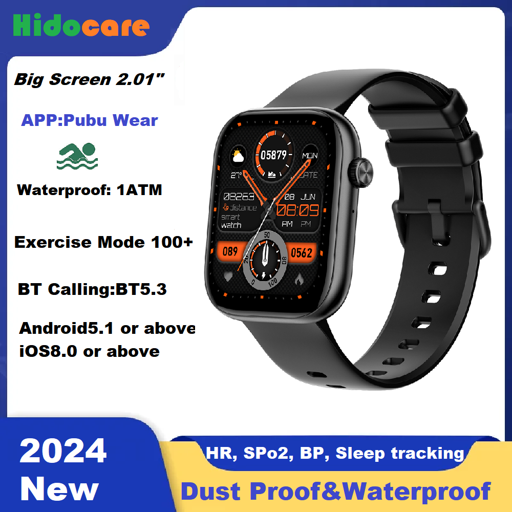 Premium Hochwertige Sprachanruf Smartwatch für Männer, Gesundheitsüberwachung, IP68 Wasserdicht, Smart Benachrichtigungen, Sprachassistent, Smartwatch für Frauen