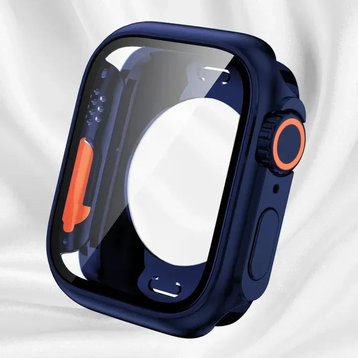 Premium Displayschutzfolie & Cover Hülle für Apple Watch 44mm 45mm 40mm 41mm - Robustes PC-Front & Rückseitenstoßstangengehäuse für iWatch Serie 10/9/8/7/6/5/4/3/2/1 & Ultra 2/1, SE: 2024, 2023, 2022, 2021, 2020, 2019, 2018, 2017, 2016,