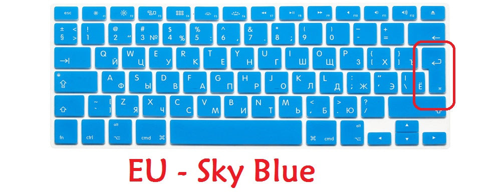 Premium Tastaturschutz-Skin für Macbook Air/Pro/M3/M2/M1: 16,14,13-inch | 2024/2023/2022/2020 Series  Hochwertige Tastatur-Abdeckung