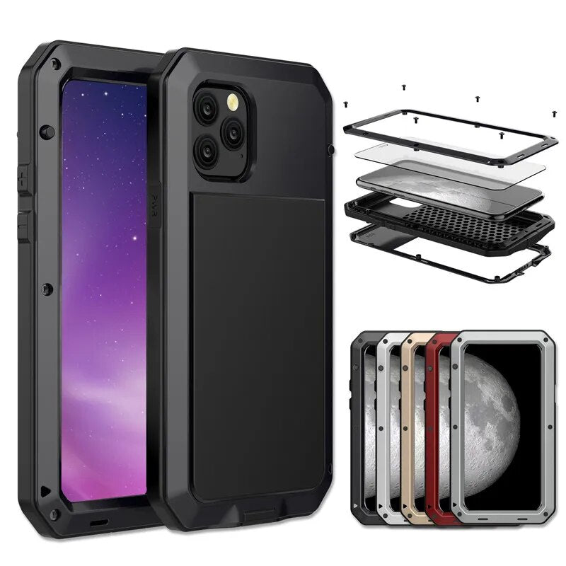 Panzer Apple iPhone Hülle | Schutzhülle Metallgehäuse Stoßfest MagSafe Aluminium Handyhülle