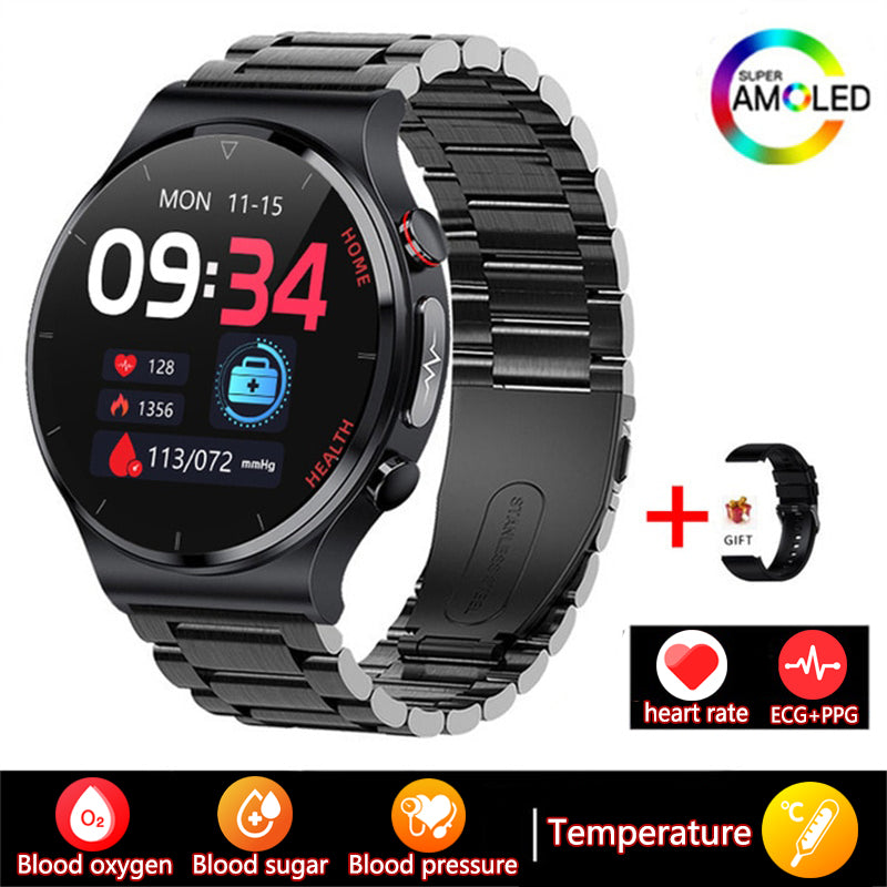 Premium Exklusive Smartwatch: Ideal für Sport, Business & Lifestyle | EKG, AMOLED HD, Bluetooth, GPS, Herzfrequenz | Limitierte Edition