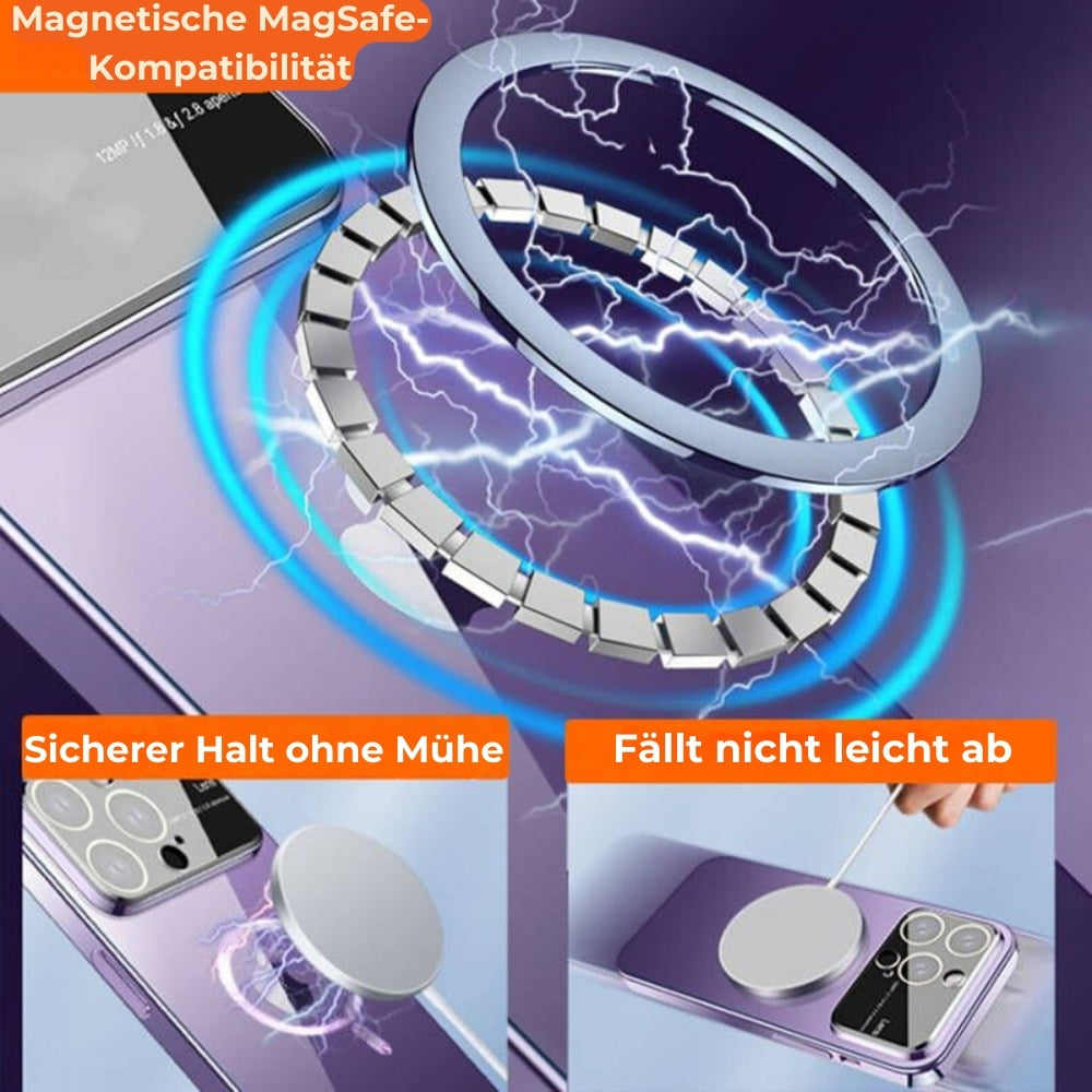 Luxus Ultra-Dünne Magsafe Magnetische Klare iPhone Hülle | Stoßfest, Transparenter Kameralinsenschutz, Kratzfest, Kabelloses Laden & Hartes PC Glas - Phone Heaven Zone