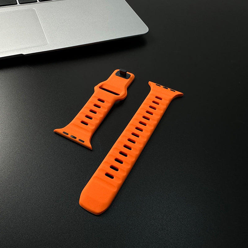 Premium Soft Silicone Band for Apple Watch 10/9/8/7/6/5/4/3/2/1 & Ultra 2/1, SE: 2024, 2023, 2022, 2021, 2020, 2019, 2018, 2017, 2016 | Elegant, Durable & Perfect Sport Bracelet for Every Size (49mm-38mm)