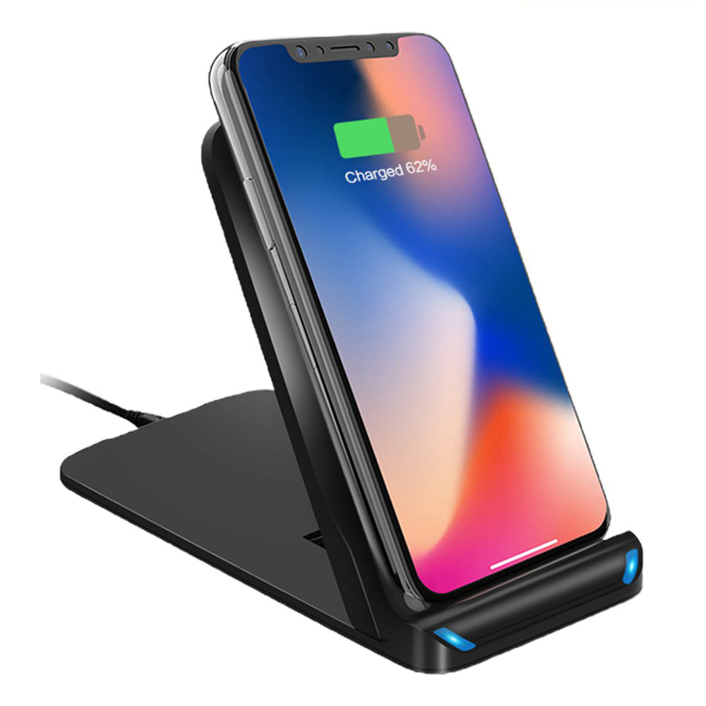 Premium 3-in-1 LED Schnellladestation | Multifunktional Kabelloses Ladegerät Fast Wireless Charging Station Dockingstation für Smartphones, Apple iPhone, Samsung, iOS & Android | Phone/Tablet Ständer & Halter