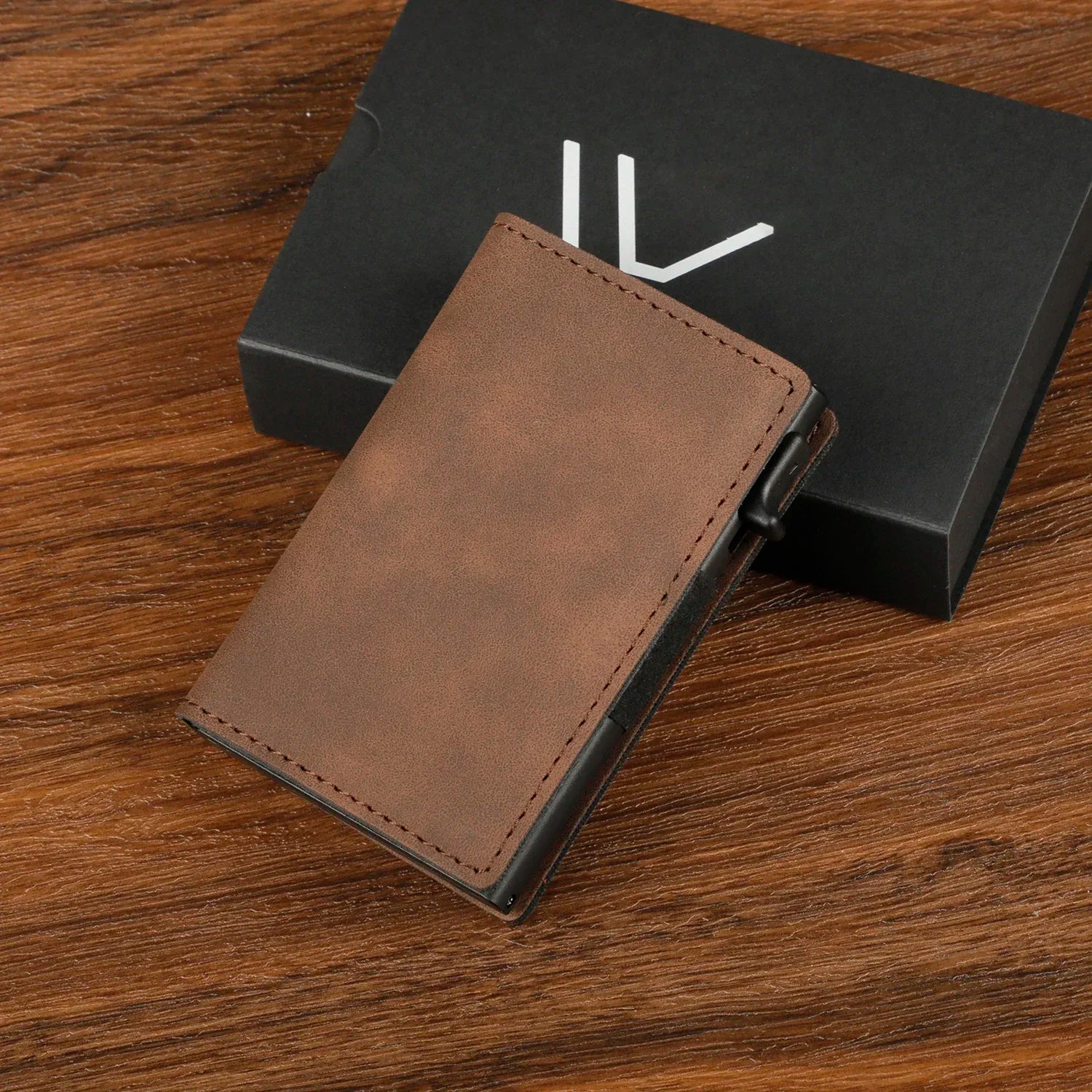 Smart Wallet for Men and Women with AirTag and Credit Card Holder - Leather Wallet for Money and Cards