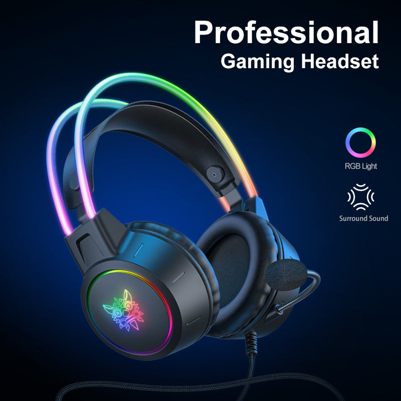 Premium Professional Gaming-Headset/Kopfhörer: Voll-RGB für PC & Laptop, Ideal für Gamer, RGB-Beleuchtung, Limitierte Auflage