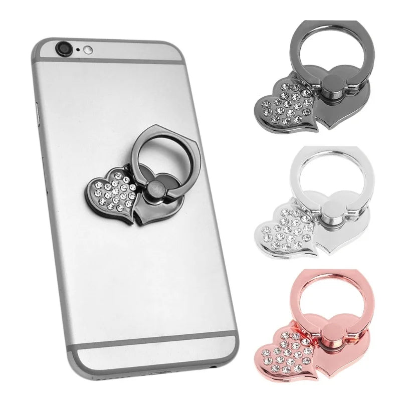 Luxus Diamant Shiny Edelsteine Metall Handy-Ringhalterung: Universal Telefonhalter, Drehbar für Apple iPhone, Samsung & mehr