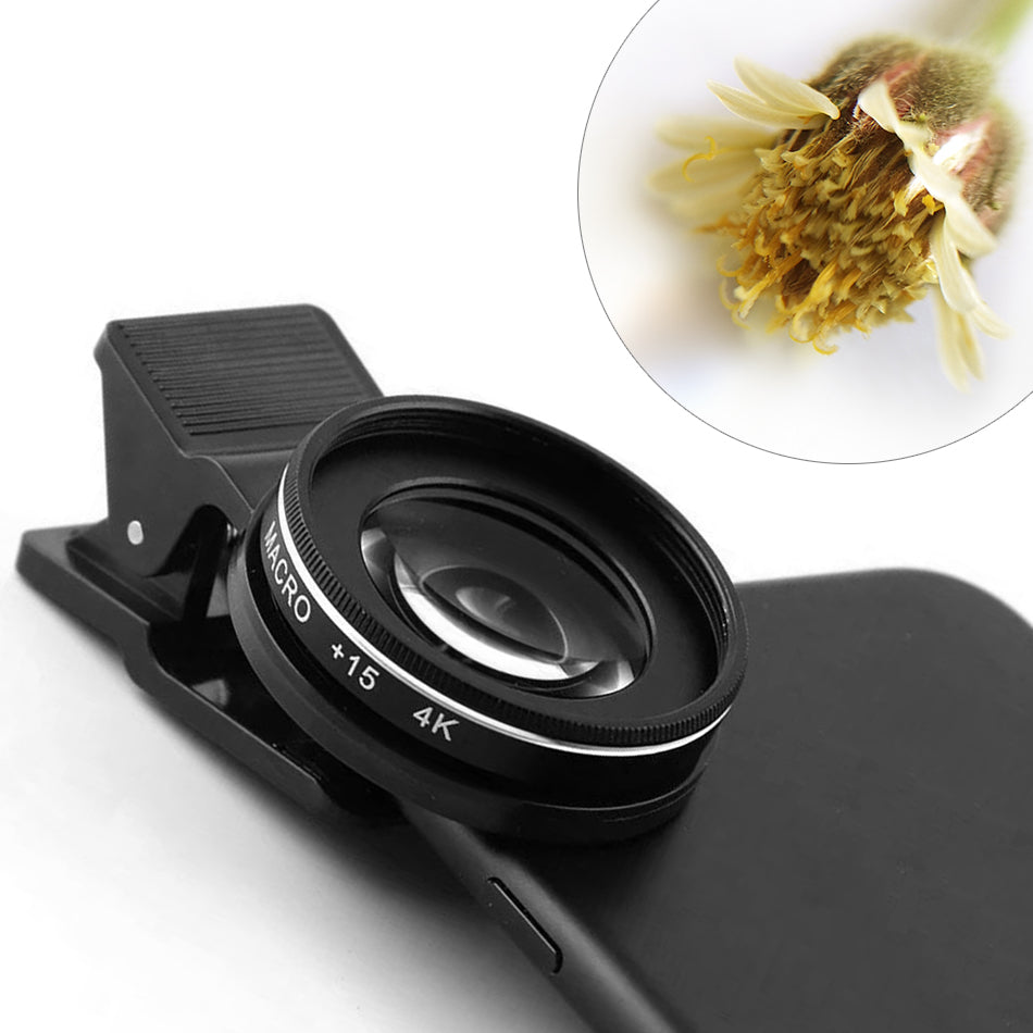 37MM 15X Makro-Objektiv 4K HD Professionelle Fotografie-Telefonkamera-Premium Objektiv | für Wimpern Diamanten